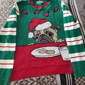 Festive Pug Christmas Sweater